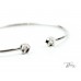 Твърда Гривна с Диаманти от 18К Бяло Злато Bloom Jewellery